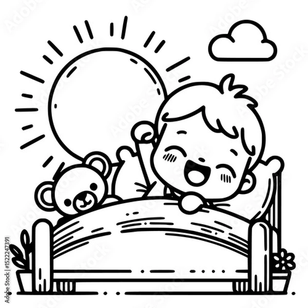 Obraz coloring book page for kids