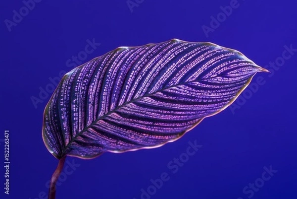Obraz Close-up view of a vibrant purple leaf.
