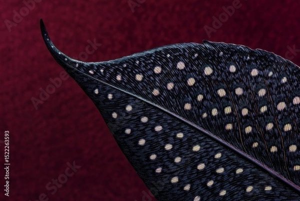 Obraz Detailed close-up of a speckled feather.