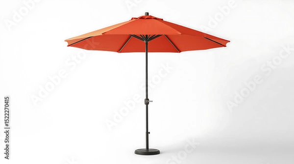 Fototapeta Red umbrella isolated on white background