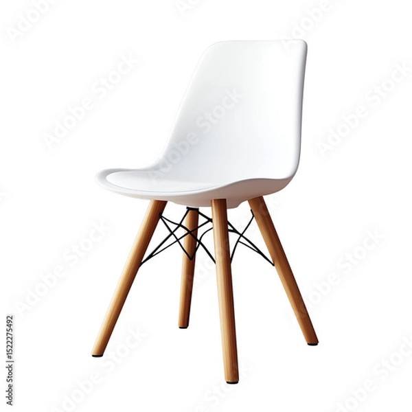 Obraz An iconic chair in contemporary design, with clean lines and a timeless appeal, highlighting the harmonious blend of form and function in modern interior decor.