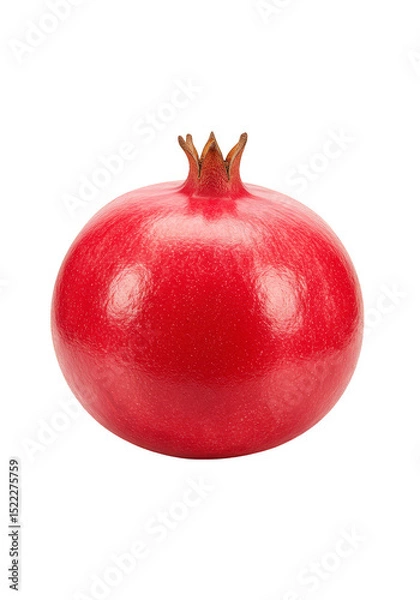 Fototapeta Isolated Background of a Fresh Red Pomegranate Fruit Still Life