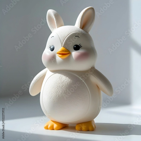 Obraz A squishy stress relief toy shaped like a cute animal, shown front view.