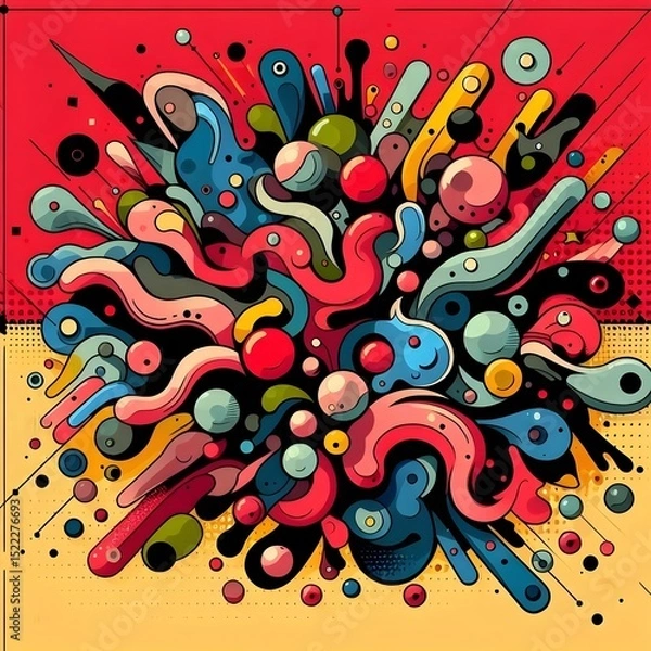 Fototapeta  Vibrant Abstract Burst of Colors  
