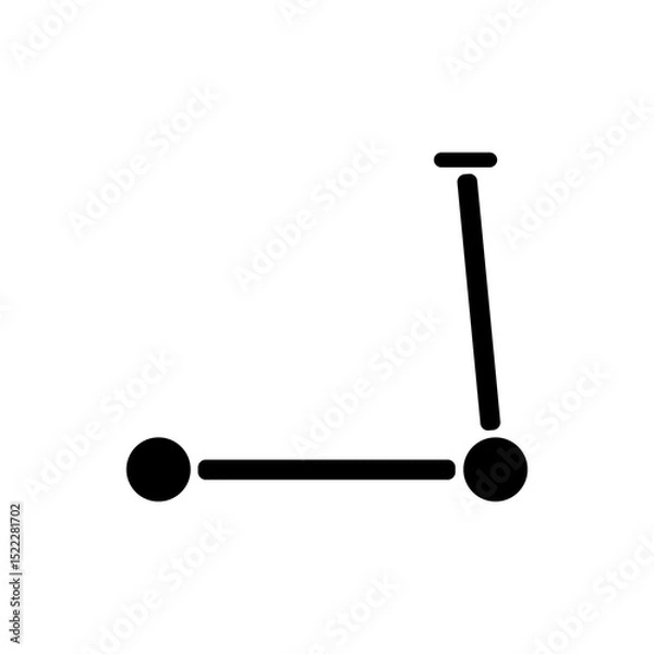 Obraz Scooter icon on white background. Vector illustration.