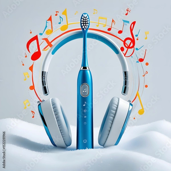 Obraz A sleek musical toothbrush that plays tunes while you brush.