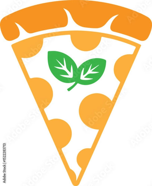 Fototapeta pizza slice silhouette, fast food icon, cheesy fast food vector