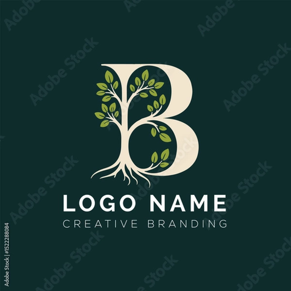 Obraz Letter B tree logo