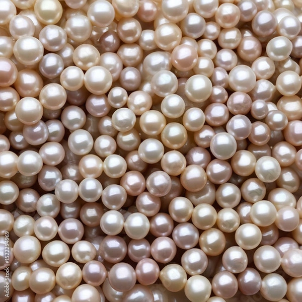 Obraz たくさんの丸型淡水パール