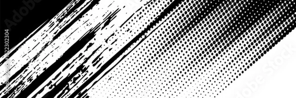 Fototapeta Halftone dots red and blue color pattern gradient grunge texture background. Dot pop art comic sport style vector illustration. grunge vector dots . eps 10