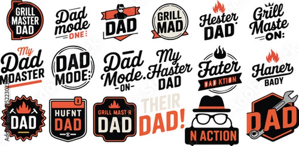 Obraz fathers day typography design, vector and illustration vintage route 66 sign