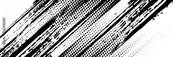 Fototapeta Halftone dots red and blue color pattern gradient grunge texture background. Dot pop art comic sport style vector illustration. grunge vector dots . eps 10