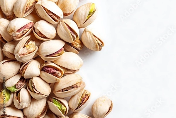 Obraz Pistachio Nuts white background.