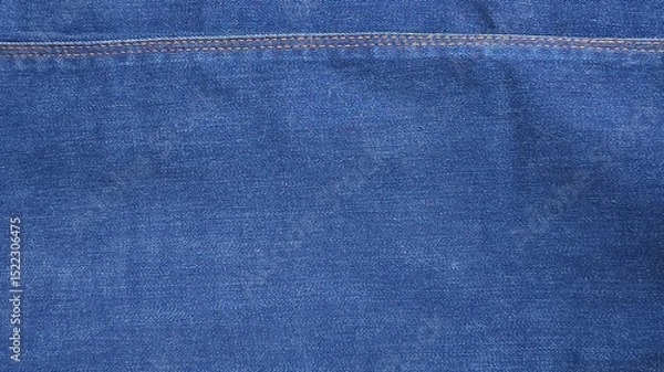 Fototapeta Close-up of blue denim jeans fabric texture background