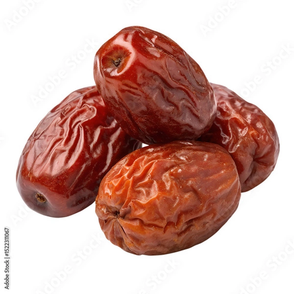 Fototapeta Dried red date or Chinese jujube on transparent png
