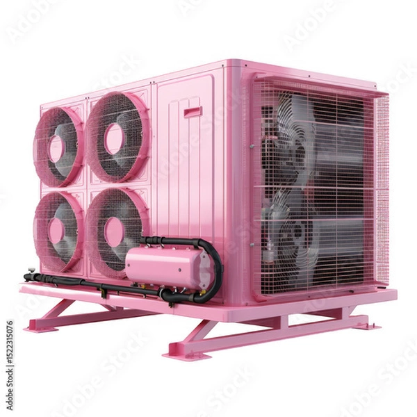 Obraz Pink industrial air conditioning system