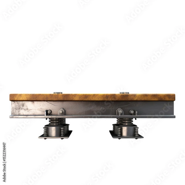 Obraz Industrial metal platform with springs