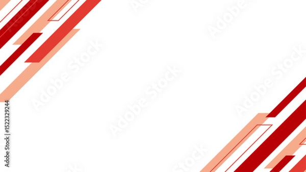 Obraz 幾何学　フレーム　赤　ベクター　斜め　スタイリッシュ