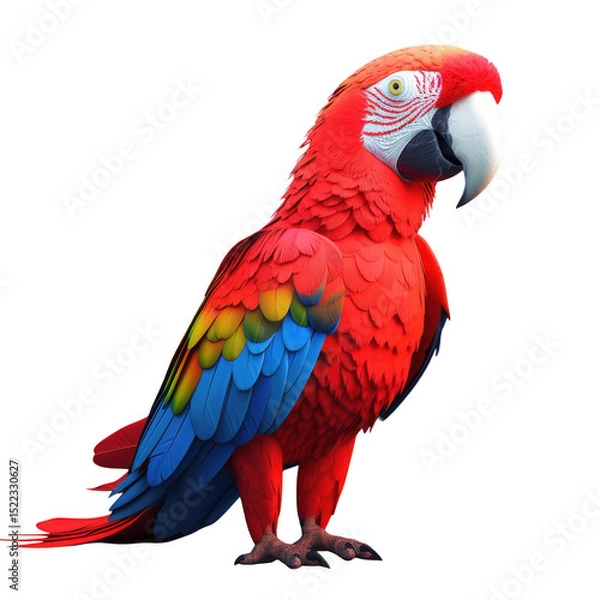 Obraz A vibrant macaw parrot on black background