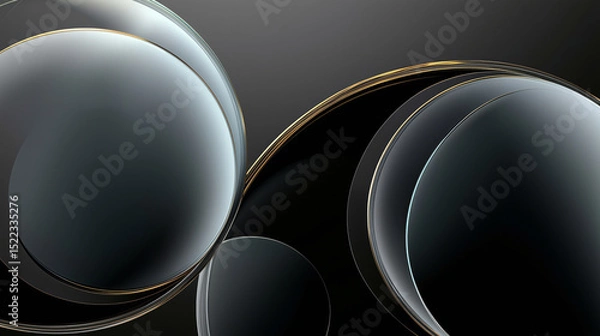 Obraz Abstract colorful bubbles background. Wallpaper with modern circles. Generative ai