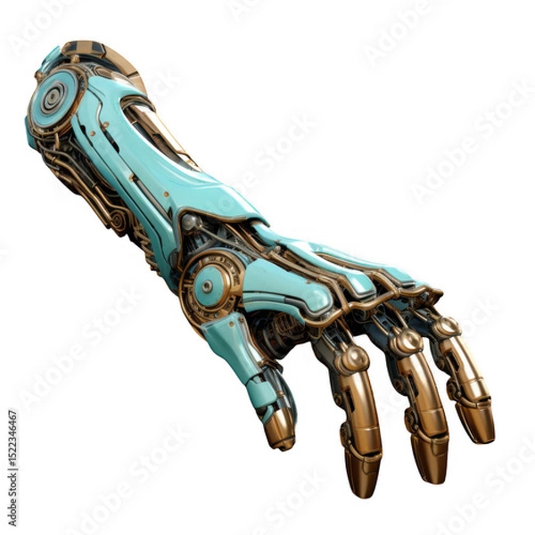 Fototapeta A robotic arm with intricate detailing
