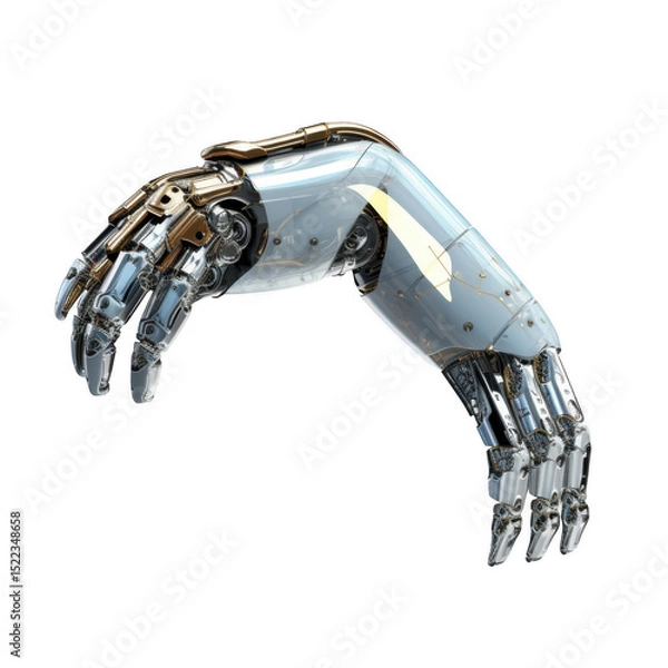 Obraz Robotic arm with intricate metal details