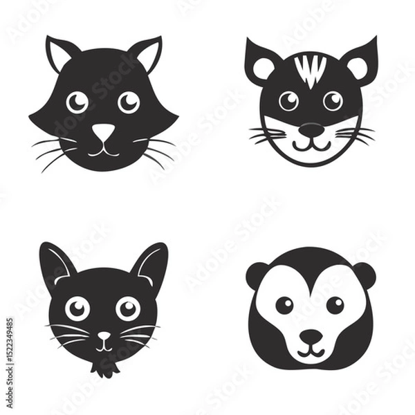 Fototapeta animal image set vector  