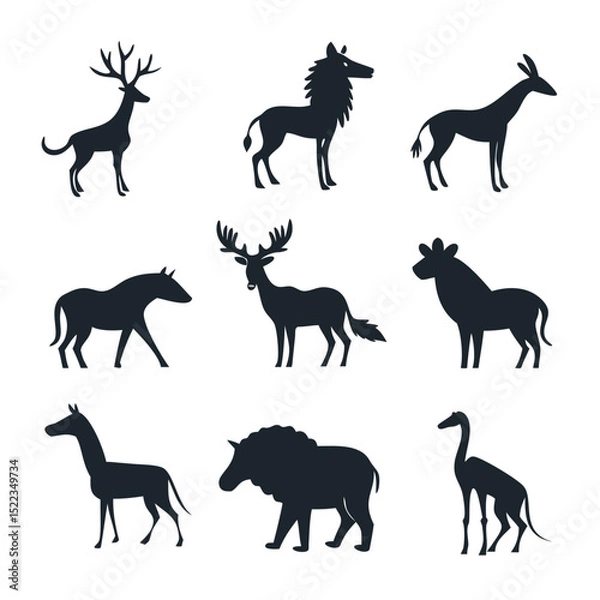 Fototapeta animal image set vector  