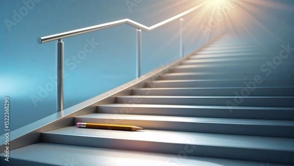 Obraz Pencil on staircase leading to light