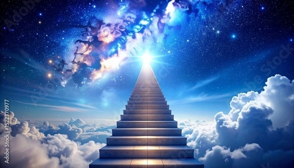 Fototapeta 星への階段：希望と無限の可能性Generated image