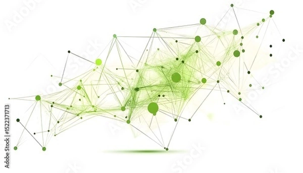 Obraz Abstract graphic design with interconnected shapes and lines.