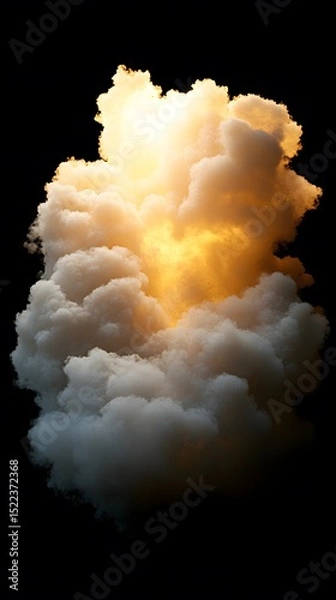 Fototapeta Massive cloud formation with inner light source.