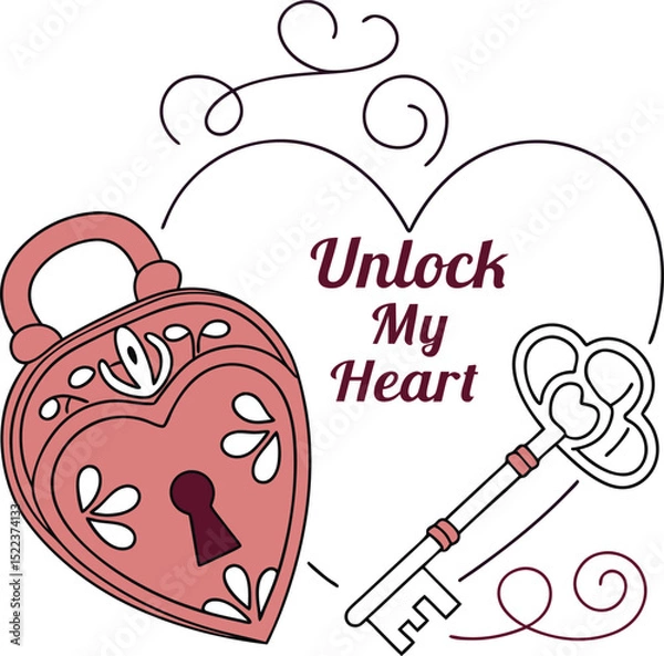 Fototapeta heart with a red ribbon