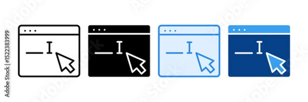 Fototapeta Type Icon Set Multiple Style Collection