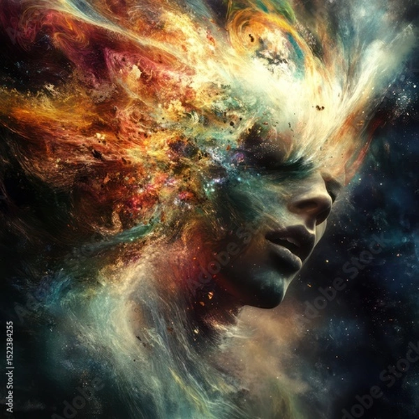 Obraz abstract human head By Generated AI