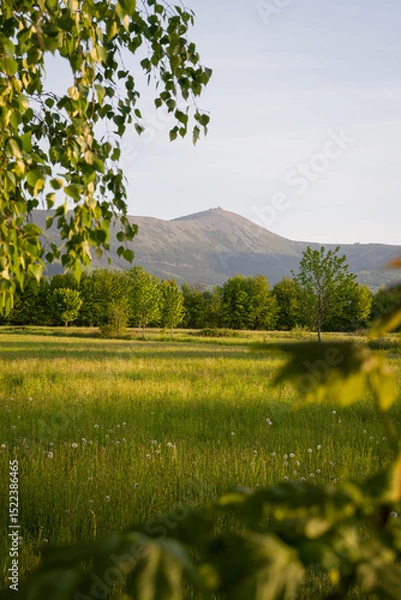 Obraz Sniezka Peak at Golden Hour - Karkonosze Landscape. Poland
