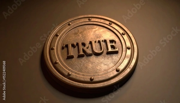 Fototapeta True Emblem Symbolizing Authenticity and Integrity