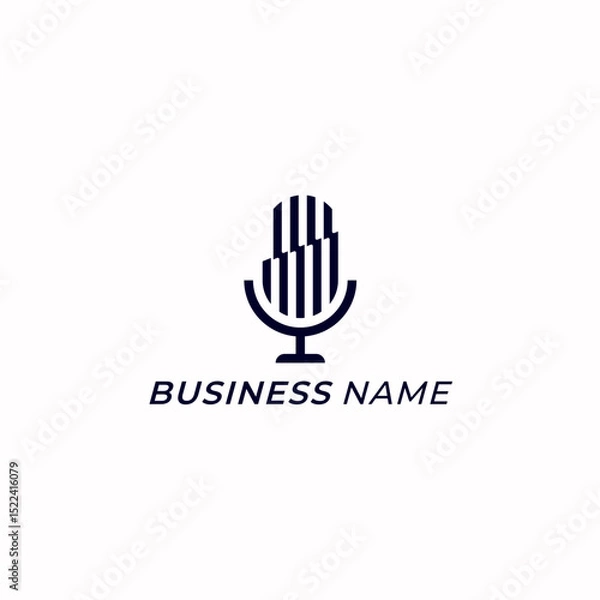 Obraz design logo creative building and podcast