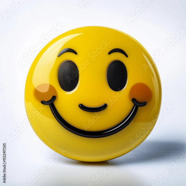 Fototapeta Generated Image of smiley 3d