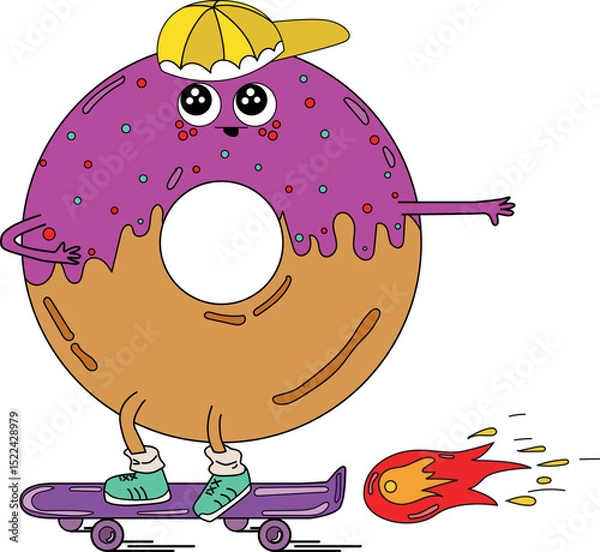 Fototapeta donut-character.eps