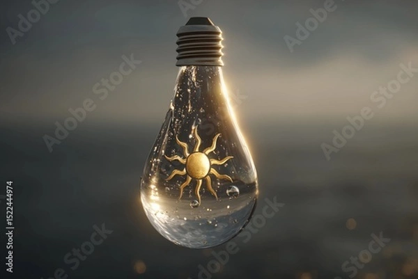 Fototapeta Illuminate the Horizon With Radiant Sunlit Drop Design Generative AI