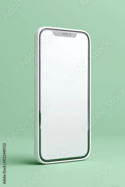 Fototapeta A sleek, modern smartphone with a clean, minimalist aesthetic. Capturing the essence of contemporary communication and design.