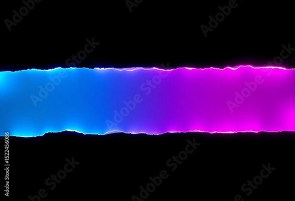 Obraz Neon Light Effect on Torn Strip