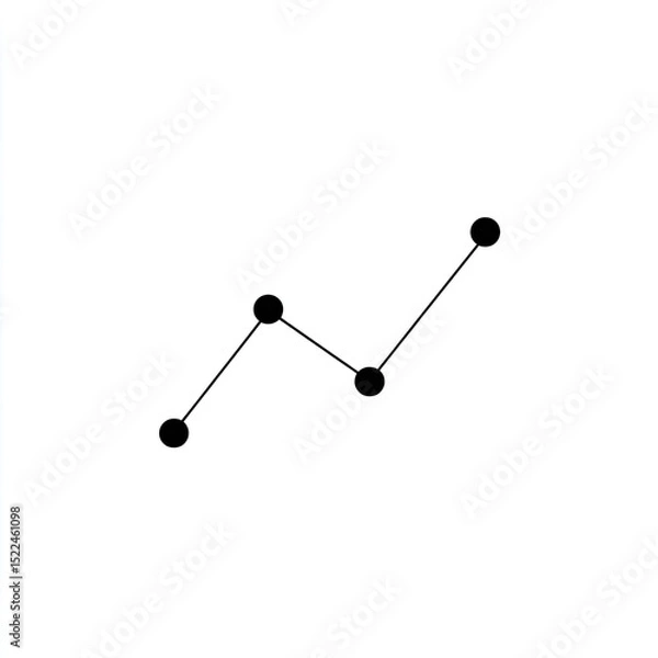Fototapeta Line graph showing data trends and growth