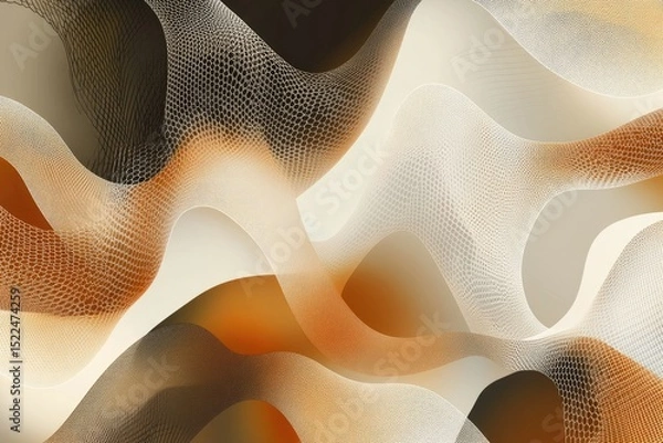 Obraz Abstract Brown and White Wave Background