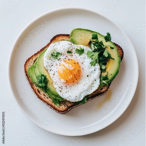 Obraz Avocado Toast with Egg