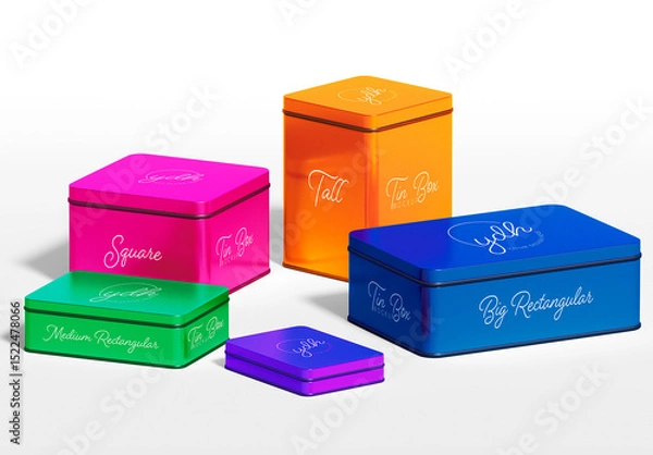Obraz Tin Box Packaging Mockup