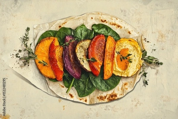 Obraz Roasted Vegetable Wrap