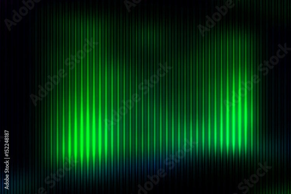 Fototapeta Glowing neon green abstract with light lines blurred background