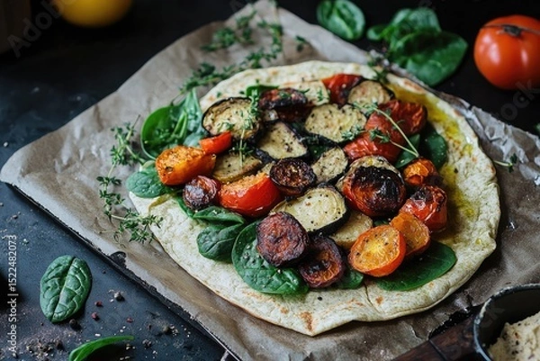 Obraz Roasted Vegetable Flatbread